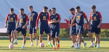 España se prepara antes del partido contra Portugal