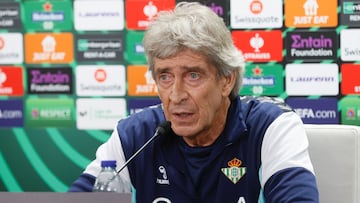 Pellegrini, en sala de prensa.