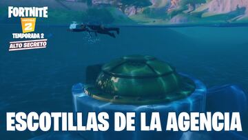 Desafío de Fortnite: ¿dónde están las escotillas de La Agencia?