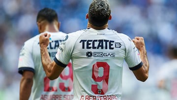 German Berterame celebrates his goal 1-0 of Monterrey during the game Monterrey vs Cruz Azul, corresponding to the Quarter Finals second leg match of the Torneo Apertura 2022 of the Liga BBVA MX, at BBVA Bancomer Stadium, on October 15, 2022.
<br><br>
German Berterame celebra su gol 1-0 de Monterrey durante el partido Monterrey vs Cruz Azul, correspondiente al partido de vuelta de Cuartos de Final del Torneo Apertura 2022 de la Liga BBVA MX, en el Estadio BBVA Bancomer el 15 de octubre de 2022.