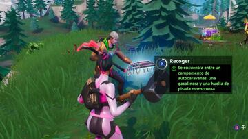 Fortnite Battle Royale: cómo conseguir el Fortbyte #23 entre un campamento de autocaravanas, una gasolinera y una huella de pisada monstruosa