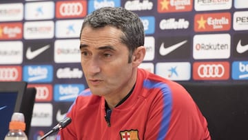 06/04/18 Rueda de Prensa de Ernesto Valverde entrenador del FC Barcelona