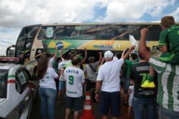 Chapecó recibe como héroes a los jugadores de Nacional