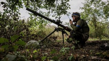 A serviceman of 24th Mechanized brigade named after King Danylo of the Ukrainian Armed Forces prepares a SPG-9 anti-tank grenade launcher to fire toward Russian troops at a front line, amid Russia's attack on Ukraine, near the town of Chasiv Yar in Donetsk region, Ukraine August 6, 2024. Oleg Petrasiuk/Press Service of the 24th King Danylo Separate Mechanized Brigade of the Ukrainian Armed Forces/Handout via REUTERS ATTENTION EDITORS - THIS IMAGE HAS BEEN SUPPLIED BY A THIRD PARTY.