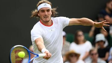 Stefanos Tsitsipas en Wimbledon.