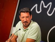 El director deportvo del Albacete Toché, durante una rueda de prensa