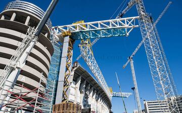 Nuevas imágenes: las obras del estadio Santiago Bernabéu avanzan a buen ritmo