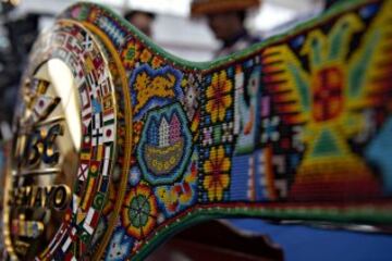 Cinturón huichol para la pelea entre Saúl 'Canelo' Álvarez y Julio César Chávez Jr.