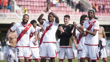 Bebé, Manucho, Santi y Abdoulaye, del Rayo, en el Mini.