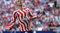 Soccer Football - LaLiga - Atletico Madrid v Almeria - Metropolitano, Madrid, Spain - April 16, 2023 Atletico Madrid's Antoine Griezmann reacts REUTERS/Isabel Infantes