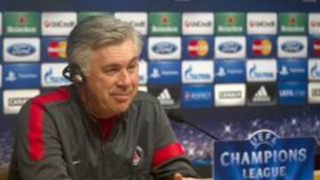 El técnico del PSG, durante una rueda de prensa en el Camp Nou.