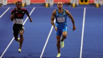 El atleta italiano Marcell Jacobs, durante los Mundiales de Atletismo en Pista Cubierta de Belgrado