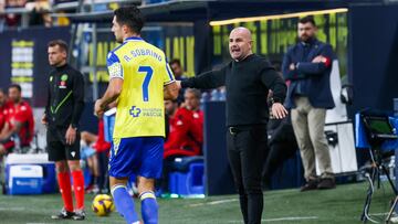 Paco López en el encuentro de ayer en el Nuevo Mirandilla.