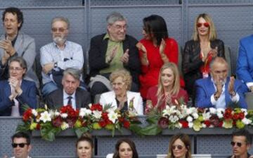 Manolo Santana, Manuela Carmena, Cristina Cifuentes y Ion Tiriac.