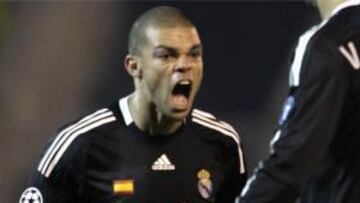 Pepe celebra un gol