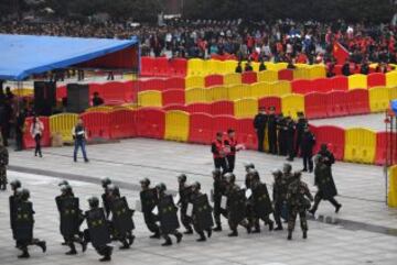 El China vs Corea del Sur blindado por el ejército