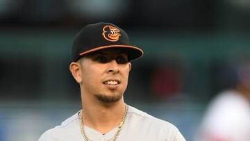 WASHINGTON, DC - SEPTEMBER 13:  Ramon Urias #29 of the Baltimore Orioles warms up before a baseball game against the Washington Nationals at Nationals Parks on September 13, 2022 in Washington, DC.  (Photo by Mitchell Layton/Getty Images)