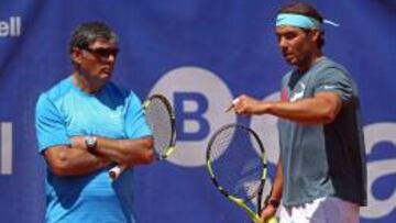 Toni Nadal, con Rafa. 