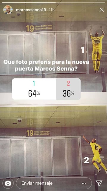 Marcos Senna dio las dos opciones en su instagram.