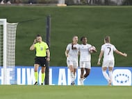 25/03/26 PARTIDO FUTBOL FEMENINO CUARTOS IDA
WOMENS CHAMPIONS LEAGUE
REAL MADRID - BARCELONA
PRIMER GOL LINDA CAICEDO 1-2 ALGRIA ATHENEA DEL CASTILLO