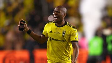 COLUMBUS, OHIO - DECEMBER 09: Darlington Nagbe #6 of Columbus Crew celebrates winning the 2023 MLS Cup against the Los Angeles FC at Lower.com Field on December 09, 2023 in Columbus, Ohio. Maddie Meyer/Getty Images/AFP (Photo by Maddie Meyer / GETTY IMAGES NORTH AMERICA / Getty Images via AFP)