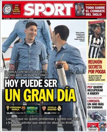 Portadas de la prensa deportiva