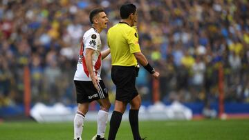 El colombiano Rafael Santos Borr&eacute; es baja en River Plate por acumulaci&oacute;n de amarillas para el partido de vuelta de la final de Copa Libertadores.
