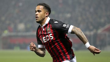 Justin Kluivert of Nice during the French championship Ligue 1 football match between OGC Nice (OGCN) and Paris Saint-Germain (PSG) on March 5, 2022 at Allianz Riviera stadium in Nice, France - Photo Jean Catuffe / DPPI
 AFP7 
 05/03/2022 ONLY FOR USE IN 