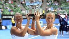 Las italianas Vinci y Errani ganan el t¨ªtulo de dobles
