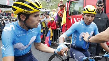 Mikel Landa y Nairo Quintana, tras la vig&eacute;sima etapa del Tour de Francia 2019 con final en Val Thorens.