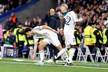 Debut con el Madrid al sustituir a Rdiger ante el Salzburgo.