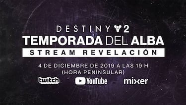 Destiny 2: Bungie revelará la Temporada del Alba el próximo 4 de diciembre