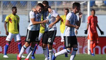 La Selecci&oacute;n Argentina vence a Colombia en el Sudamericano Sub 20 