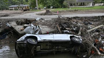 HAZARD, USA - AUGUST 8: A view of damaged area after flood caused by heavy rainfall in surrounding towns in Hazard, Kentucky, United States on August, 8, 2022. At least 35 people lost their lives due to flood. (Photo by Peter Zay/Anadolu Agency via Getty Images)