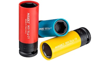 Este juego de vasos para llaves dinamométricas en tres tamaños está hecho en Alemania