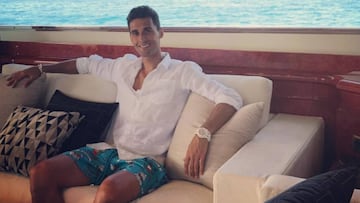 Álvaro Arbeloa en un yate Astondoa durante las vacaciones de verano 2017