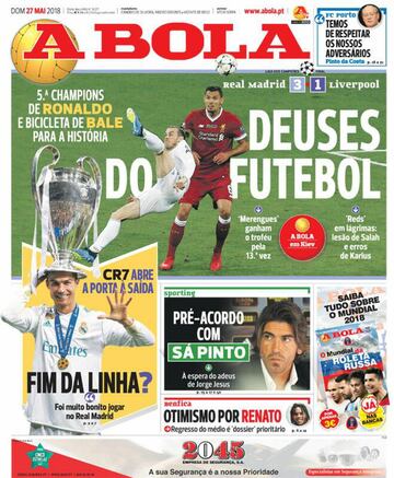 Las portadas de la prensa tras la final de Champions