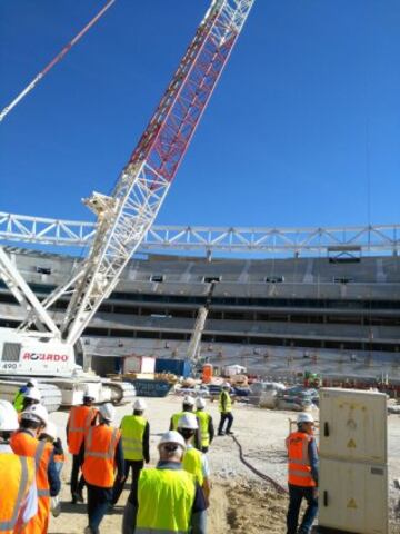 The very latest images from Atlético Madrid's new stadium