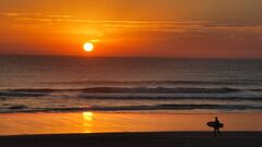 Atardecer en la playa de El Palmar