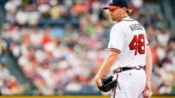 Tommy Hanson, durante su prometedora etapa con los Atlanta Braves.