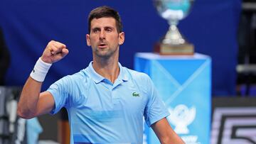 Novak Djokovic, en las semifinales de Tel Aviv.