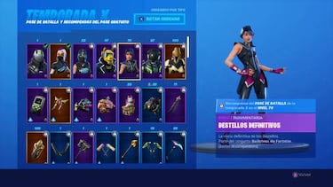Fortnite Temporada 10: todos los skins del Pase de Batalla