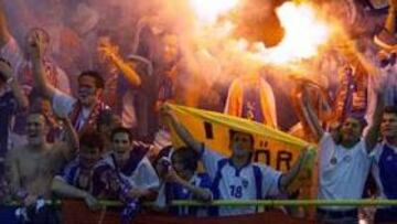 <b>PEQUEÑO MARACANÁ. </b>Los jugadores españoles esperan que no les afecte la presión de los hinchas yugoslavos.