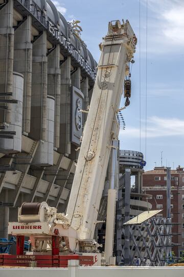 Continúan las obras en el Santiago Bernabéu