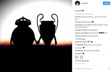 Los jugadores celebran la Champions en las redes sociales