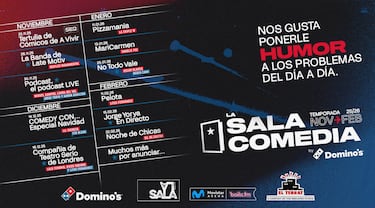 La Sala Comedia by Domino’s: Esta Navidad, la risa se convierte en el mejor regalo en La Sala Comedia by Domino’s con una programación especial que incluye tertulias en vivo o monólogos de referentes como Miguel Campos, Laura del Val y Lalo Tenorio. Un plan perfecto para compartir con amigos y celebrar las fiestas entre carcajadas y sorpresas. 