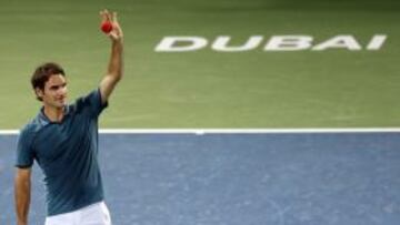 Federer celebra el triunfo.