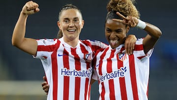 Boe Risa y Luany, en un partido de esta temporada con el Atlético.