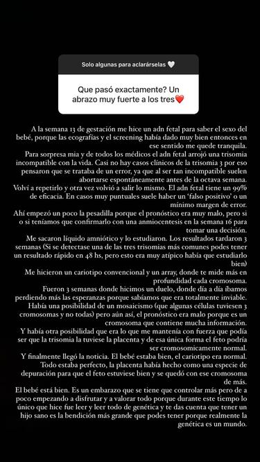 Mina Bonino, sobre su embarazo: El ADN fetal arroj una trisoma incompatible con la vida
