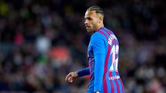 BARCELONA, SPAIN - MARCH 13: Martin Braithwaite of FC Barcelona looks on during the LaLiga Santander match between FC Barcelona and CA Osasuna at Camp Nou on March 13, 2022 in Barcelona, Spain. (Photo by Alex Caparros/Getty Images)
PUBLICADA 17/05/22 NA MA16 1COL